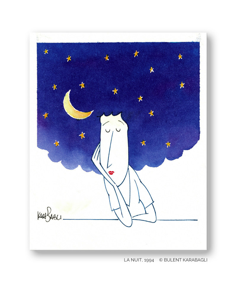 At Night | La Nuit | Cartoons and Illustrations by Bulent Karabagli