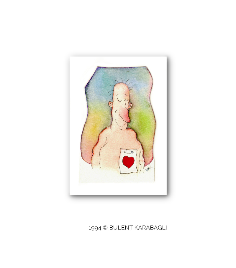 A Heart | Cartoons and Illustrations by Bulent Karabagli | Minimalist Paintings