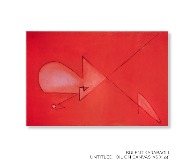 Untitled | Red Gradient by Bulent Karabagli - Minimalist Paintings and other Fine Arts