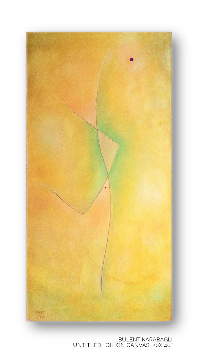 Untitled | Yellow | Oil on Canvas | by Bulent Karabagli - Minimalist Paintings and other Fine Arts
