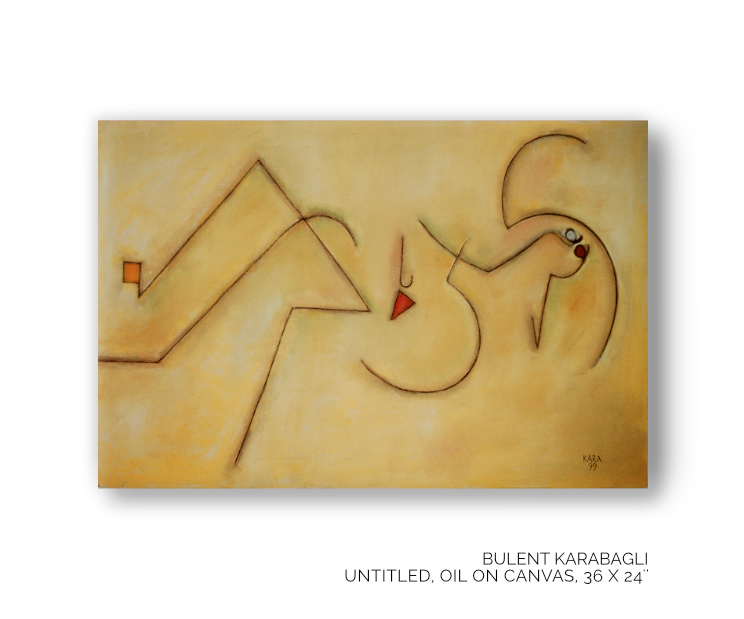Untitled | Together Yellow  by Bulent Karabagli - Minimalist Paintings and other Fine Arts