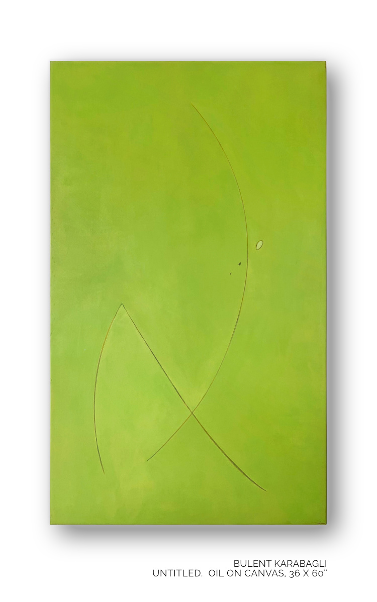 Untitled Green | Oil on Canvas | by Bulent Karabagli - Minimalist Paintings and other Fine Arts