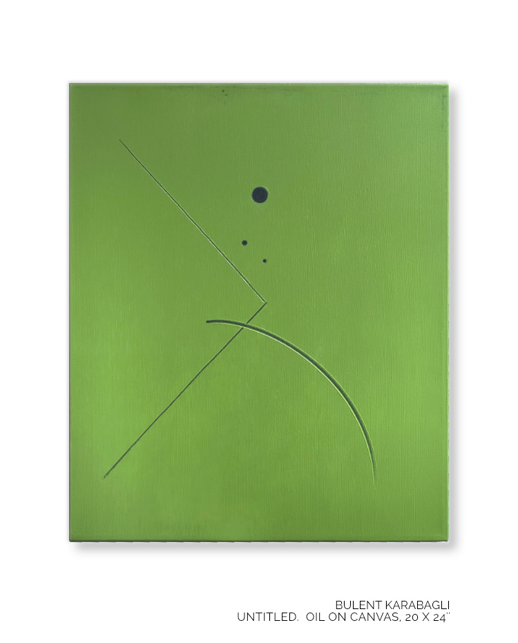 Untitled | Green Textured by Bulent Karabagli - Minimalist Paintings and other Fine Arts