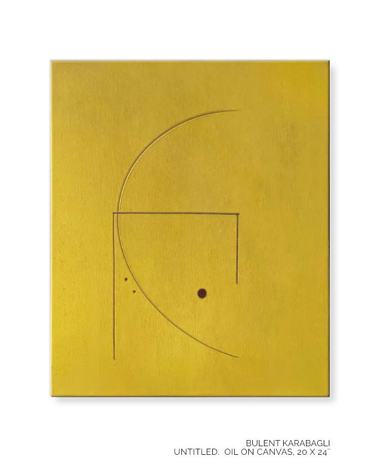 Untitled | Yellow  by Bulent Karabagli - Minimalist Paintings and other Fine Arts